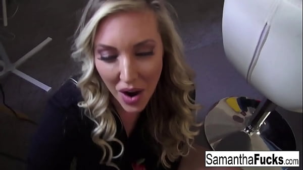 James Deen shows up on set and fucks Samantha Saint
